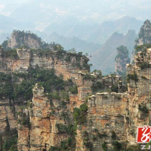 张家界国家森林公园现“长城”景观